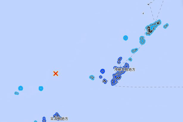 沖縄本島と宮古島地方で震度3　津波の心配なし