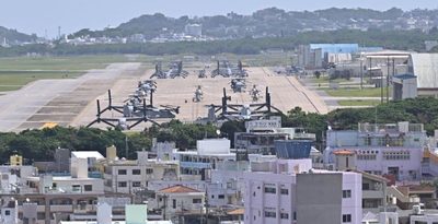 普天間所属ヘリが飛行　「飛行停止」期間に　米軍「例外措置の一つ」　沖縄