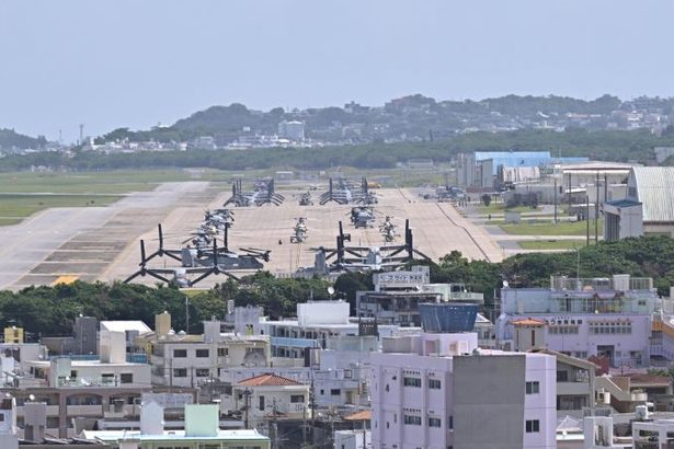 普天間所属ヘリが飛行　「飛行停止」期間に　米軍「例外措置の一つ」　沖縄