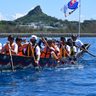 伊江島の海　サバニで航海　親子体験　５年ぶり開催