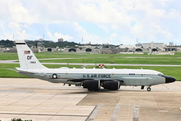 「コブラボール」が嘉手納基地に飛来　弾道ミサイル観測機　沖縄