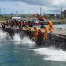 水難救助の合同訓練、4年ぶり開催　海保・消防・警察が組織超え連携　沖縄市
