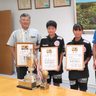 アレ九州３大会へ意気込み　女子サッカー　県大会４冠、糸満市長に報告