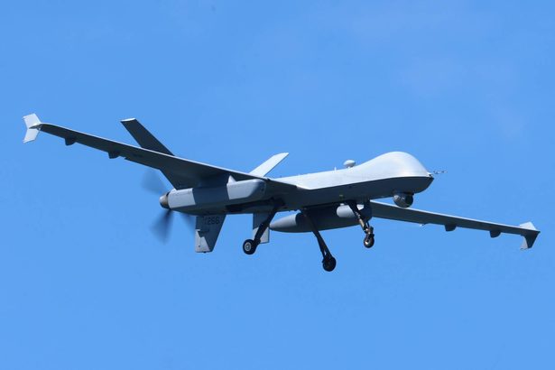 嘉手納基地に無人機、2機目が飛来　11月ごろ運用始まる見込み　沖縄