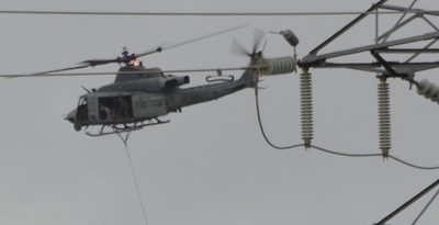 辺野古で米兵「つり下げ訓練」か　米軍ヘリとみられる1機から、複数人がつり下げられる　沖縄