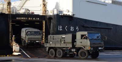中城港に車両搬入計画　勝連ミサイル部隊　来月9、10日　発射機か