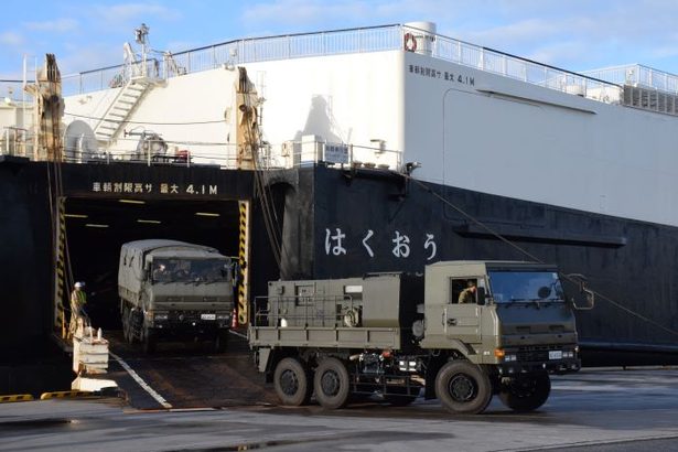 中城港に車両搬入計画　勝連ミサイル部隊　来月9、10日　発射機か