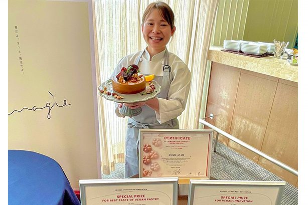 ワォ！なビーガンケーキ　健康や環境への思いを表現　パティシエ上門さん　北中城のホテル限定販売　沖縄