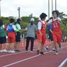 県総で特別支援学校駅伝　３００人が健脚競う