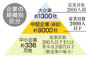 「中堅企業」の税優遇　新区分、９０００社程度対象