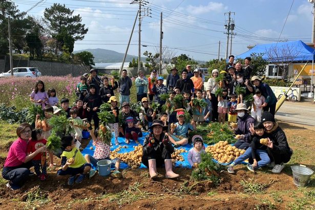 大きな野菜どっさり　今帰仁・越地、収穫と交流会