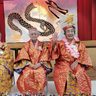 ３人元気にカジマヤー　多良間、辰年合同生年祝い