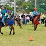 砂辺でンマハラシー　子ども乗馬、餌やりも