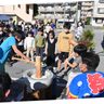 餅つき大会に住民集う　豊見城・上田山川自治会