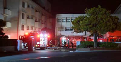 中部商業高校で火事　校舎の一室が全焼、けが人や延焼はなし　沖縄・宜野湾