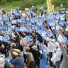 沖縄を「二度と戦場にさせない」　辺野古新基地断念へ「県民大集会」　玉城デニー知事も発言
