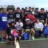 伊江マラソンに西原から３０人　役場職員　終了後、健闘たたえ交流