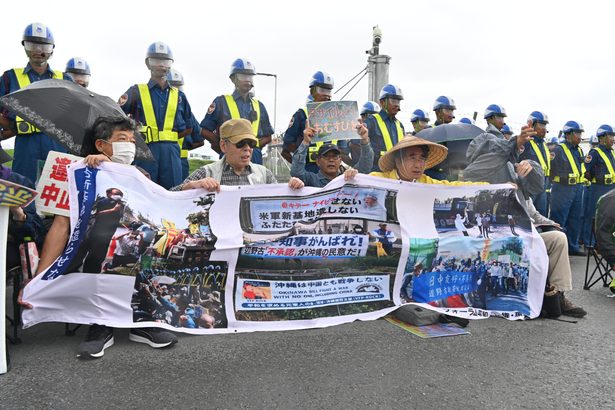 「沖縄の力に」　シュワブで抗議　東京の内田さん