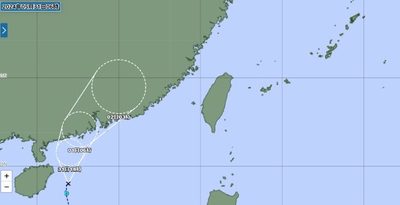 海南島の熱帯低気圧、きょう夕方までに台風2号発達か（31日午前6時）