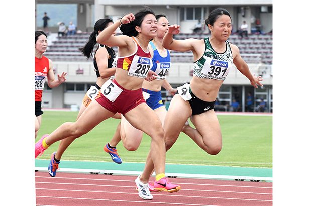 今村（普天間高）女子100メートルＶ　一般退け力まず快走　陸上・沖縄選手権兼国スポ選考会