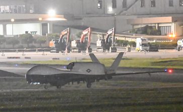大型無人機　嘉手納に飛来　MQ4、10月まで一時配備　沖縄