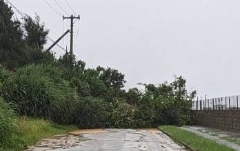 沖縄各地で土砂崩れ　名護ー宜野座間の県道71号が通行止めに（午後2時30分現在）