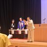 ９７歳知念さんと歌う　与那原町老人ク連合会総会