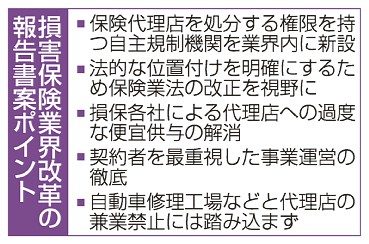 権限ある規制機関提言　金融庁　損保代理店の不正防止