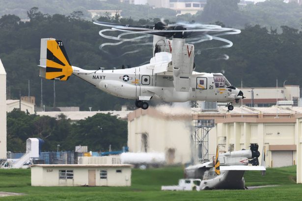 嘉手納のオスプレイ、基地外で飛行　屋久島沖での墜落事故後、初めて確認　沖縄