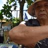 軍事増強「心配」　金城さん、慰霊碑に涙　激戦のサイパンで家族5人失う　沖縄