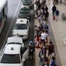 ゆいレール29日の運休　那覇空港でタクシー待ちに長蛇の列　代替バスも　沖縄