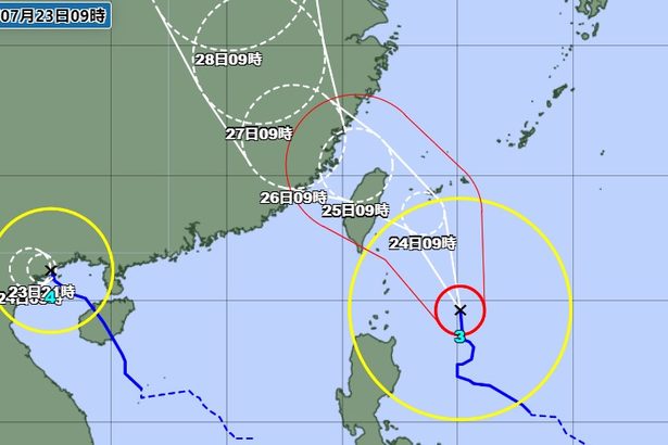 台風3号、石垣島地方は23日夜遅くに暴風警報か　先島諸島へ接近　最大瞬間風速は65m予想（23日午前9時現在）