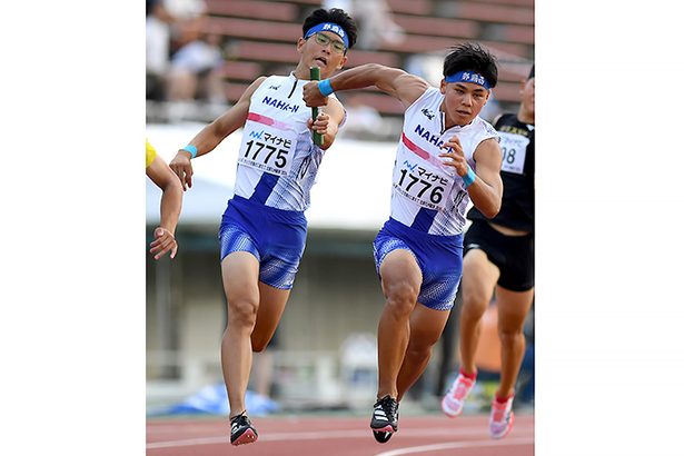 那覇西（男子400R）予選通過ならず　北部九州総体・陸上