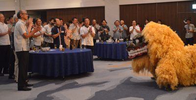 新船、台湾航路10年祝う　琉球海運「安全運航続ける」