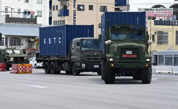 沖縄の公道使い輸送訓練、日米共同訓練「レゾリュート・ドラゴン24」　うるまから浦添の間　抗議行動も　