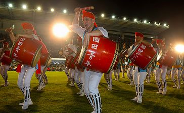 【動画】伝統の演舞、力強く　園田青年会65周年　記念の年に大トリ　沖縄全島エイサー