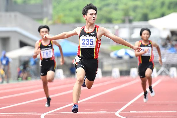 下地100メートル県中新Ｖ　1年男子　陸上・全沖縄ジュニア