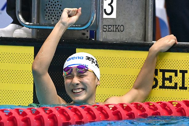 競泳の平良、歴史刻む準優勝　沖縄勢で過去最高位　県記録も更新し笑顔満開＜北部九州総体＞