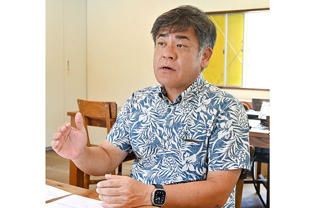 座間味邦昭氏「所得向上と子育て支援の充実」　今帰仁村長選　立候補予定者に聞く　沖縄