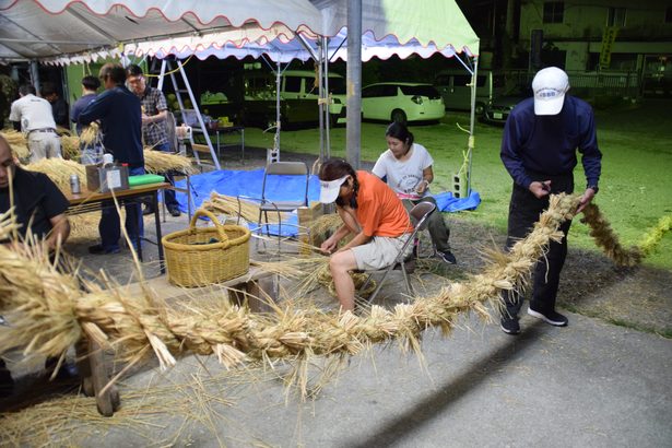 区民ら大綱づくりに汗　宜野湾市大山、あす本番