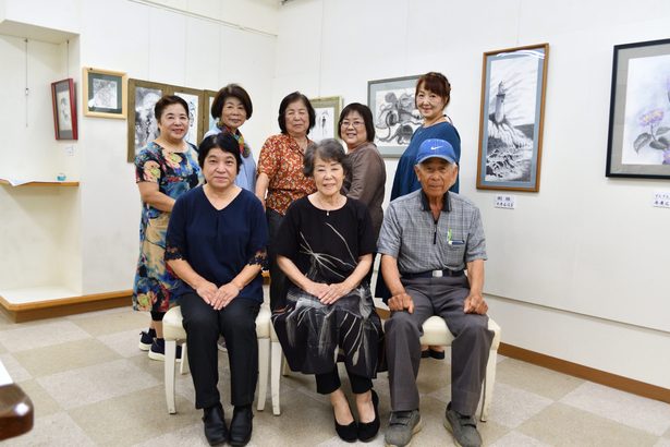 水の恵み水墨画で表現　うるま市、同好会が展示会