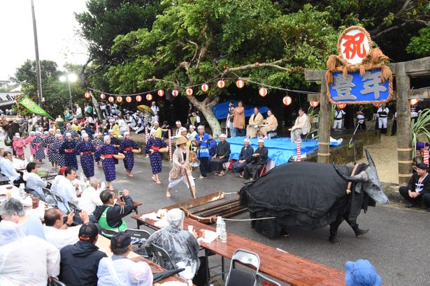 五穀豊穣願い「稲の一生」奉納　石垣白保豊年祭　種まきから収穫まで表現