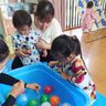 子育て支援センターで夏祭り　与那国　「あがみパーク」　遊びいろいろ、保護者も夢中