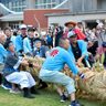 「和気満堂」の前村渠勝利　アギエー勝負は後村渠制す　宜野湾市大山区大綱引き