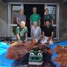 厳かに神獅子の虫干し　沖縄市・古謝自治会と保存会