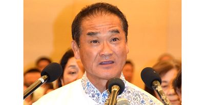 「普天間　早期返還を」　佐喜真氏が出馬表明　宜野湾市長選