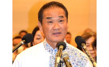 「普天間　早期返還を」　佐喜真氏が出馬表明　宜野湾市長選