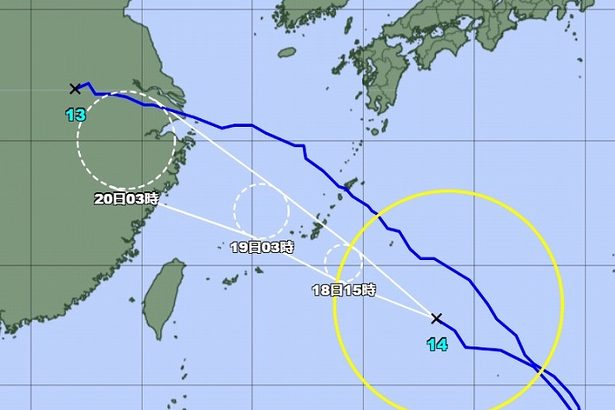 台風14号　きょう18日に沖縄地方へ最接近　18校が臨時休校や午後から休校（9月17日午後9時現在）