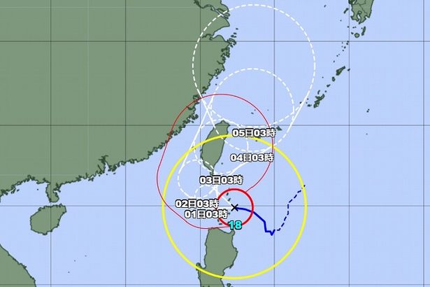 台風18号、暴風域伴い強い勢力で沖縄へ　10月2日にも接近か（29日午後6時現在）