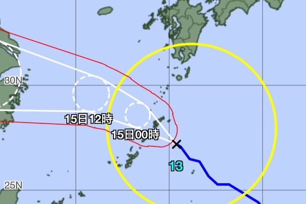 【動画】台風13号、本島地方強い風に注意を　夜に最接近（14日午後3時30分現在）